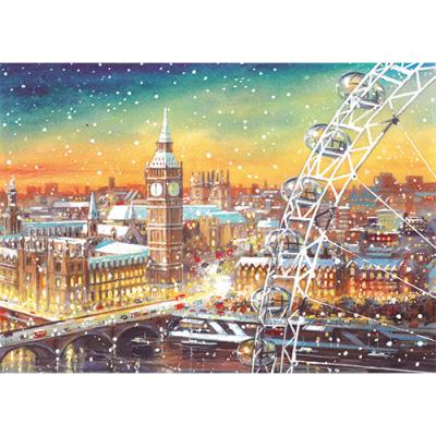 London Eye and Big Ben - Personalised Christmas Cards